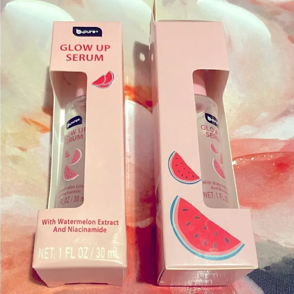 🎊B-Pure set of 2 Glow up serum with watermelon 🍉 Extract Niacinamide 1 FL OZ